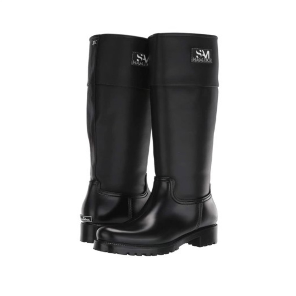 Sam Edelman Black Tall Waterproof Rain Boots